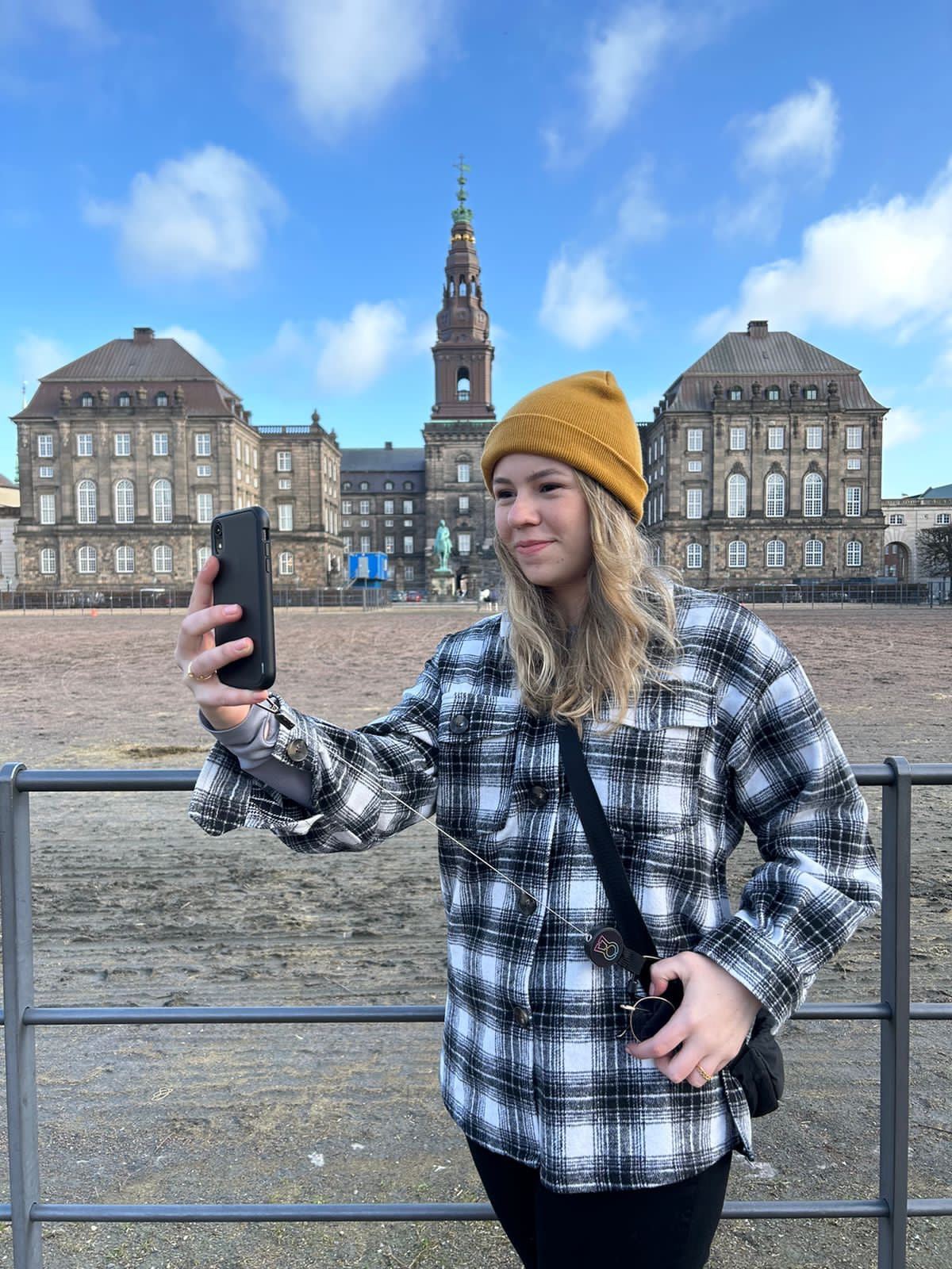 ClutchLoop securing a phone while traveling