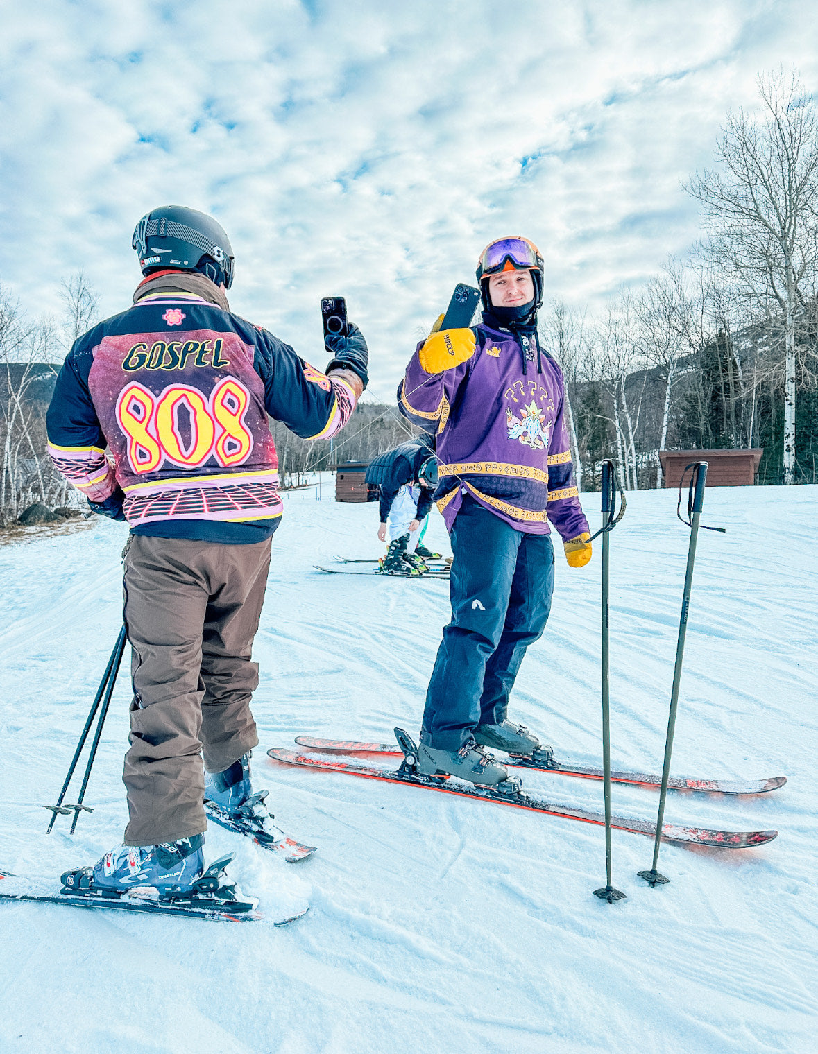 ClutchLoop on the Slopes. Anti theft phone tether for skiing 