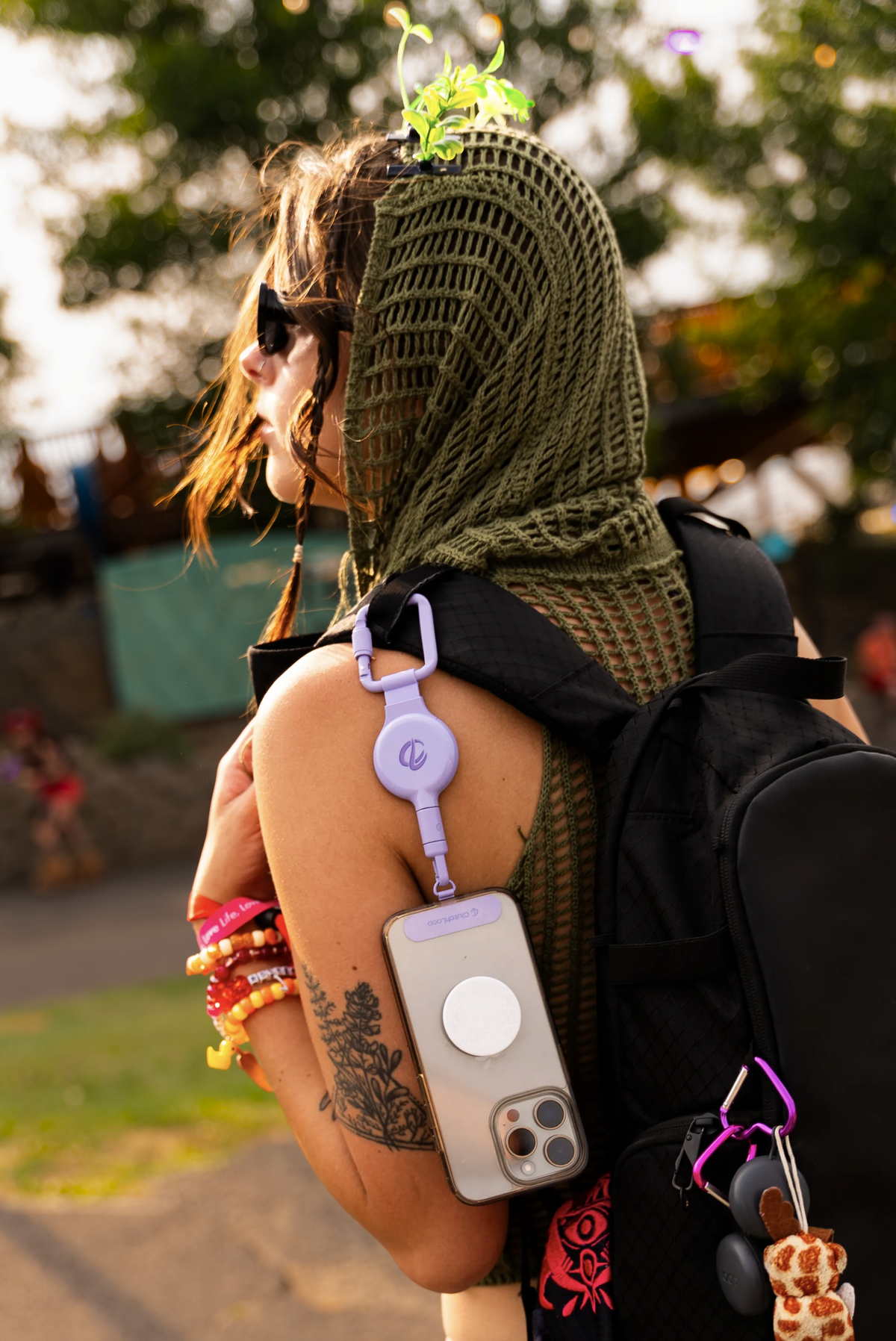 ClutchLoop 2 on a phone outdoors